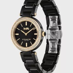 Coach black and gold watch women